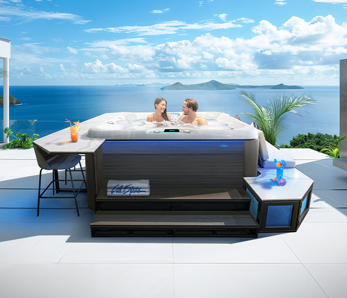 Calspas hot tub being used in a family setting - Millhall